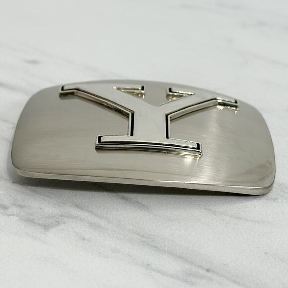 Y Initial Letter Monogram Silver Tone Belt Buckle ✨ - Picture 4 of 14
